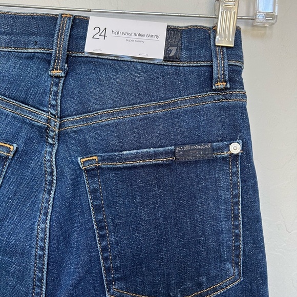 7 For All Mankind High Waist Ankle Skinny Jeans - Picture 7 of 9